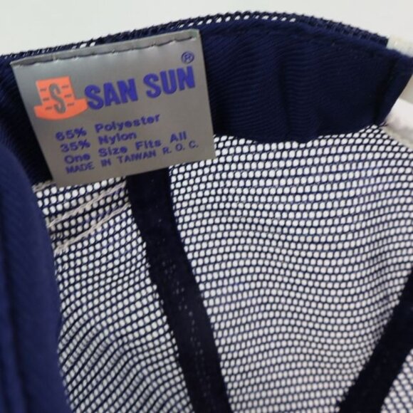 Vintage Jim's Web Tavern Hat Men's Dubuque IA 3 Stripe Mesh Trucker Cap Snapback - Picture 7 of 7